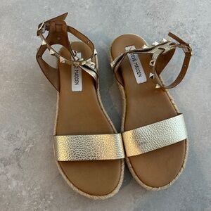 Steve Madden Gold Stud Sandals